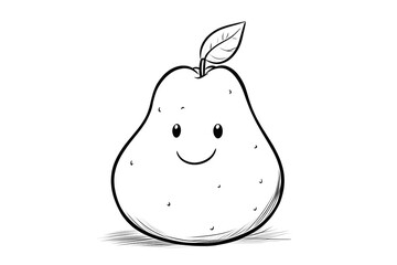 Cute Pear Drawing: Happy Fruit Illustration Guide