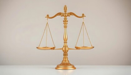 Golden Scales of Justice: Elegant Ornate Balance in Classic Style
