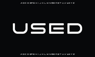 Creative font. Modern abstract digital tech font. Logo creative font, type, technology, movie, digital, music, movie. Fonts and illustration in vector format.