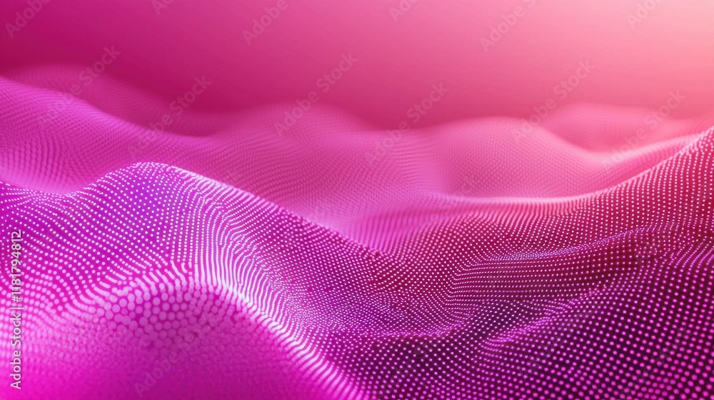 Poster dynamic wave network visualization abstract environment digital art vibrant colors futuristic concep