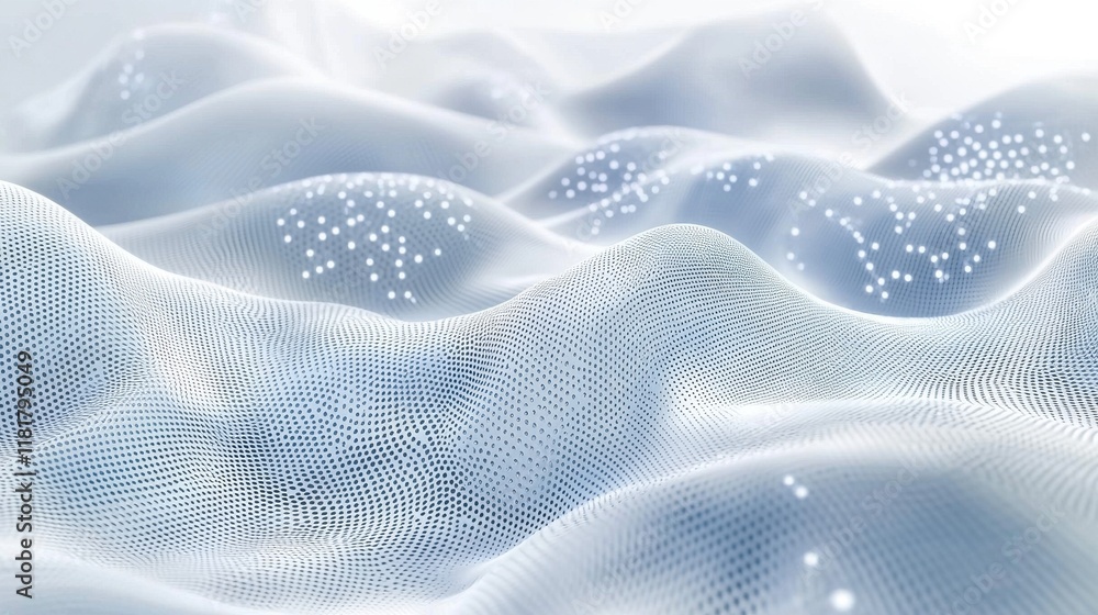 Aufkleber dynamic abstract waves digital realm visual art ethereal atmosphere close-up innovative technology c