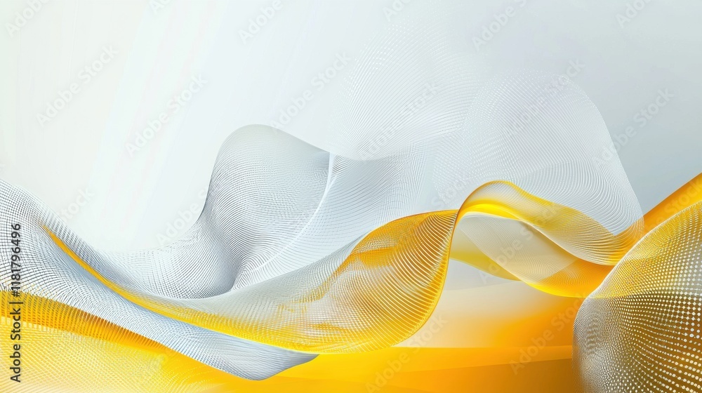 Poster dynamic waves of innovation abstract background digital art technology aesthetic conceptual visualiz