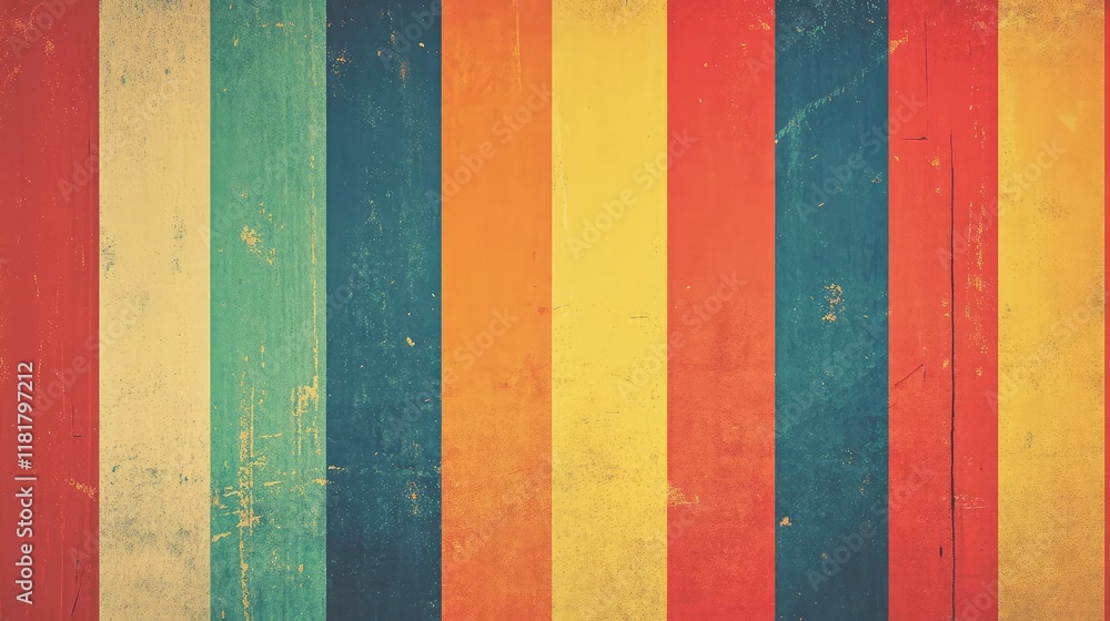 Poster vintage rainbow gradient with a grainy texture, adding a retro and nostalgic touch