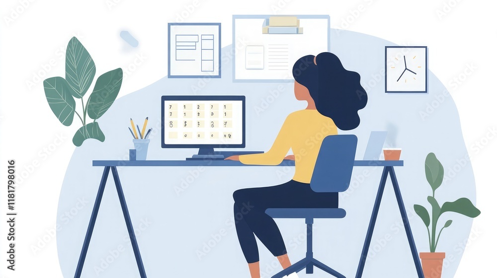 Poster virtual assistant managing multiple tasks for clients, organizing calendars and responding to emails
