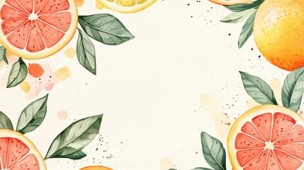 Fresh citrus fruits with bright colors arranged beautifully on a light background for a cheerful summer mood