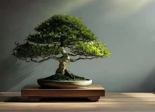 The beautiful bonsai tree for background