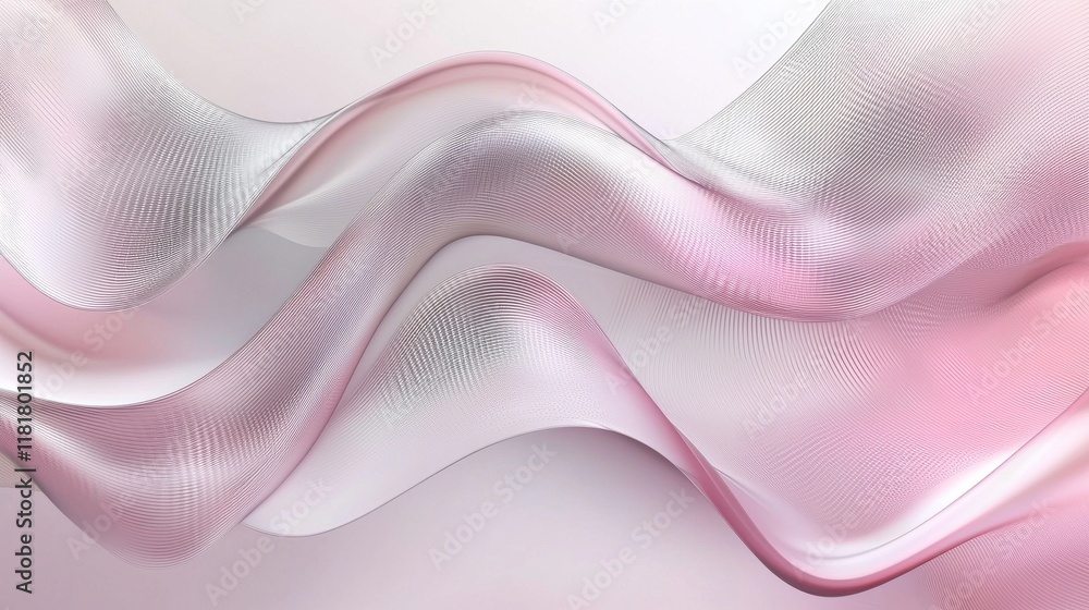 Poster dynamic flowing waves abstract digital art minimalist design technology background bright environmen