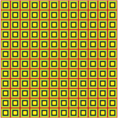 a yellow and red square pattern