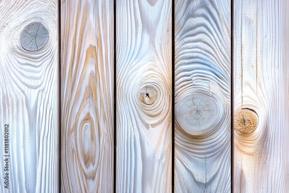 Poster natural light reflections on textured wooden planks showing unique grain patterns and knots for rust