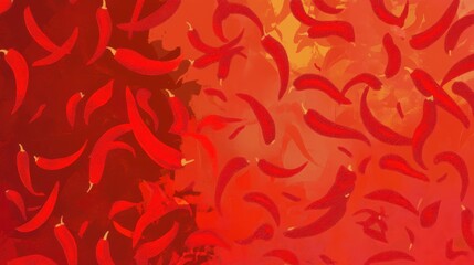 A Captivating Abstract Chili Pepper Pattern Design