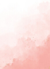 Abstract watercolor Style illustration pink Paint Stains on a White Background and golden splashes,...
