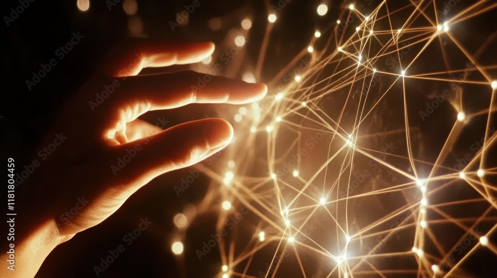 Poster human interaction with network: a golden web of connections