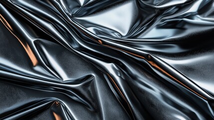 Fototapeta premium Abstract Draped Metallic Fabric Texture Background
