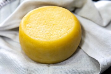 Original Brazilian rustic cheese known as meia cura