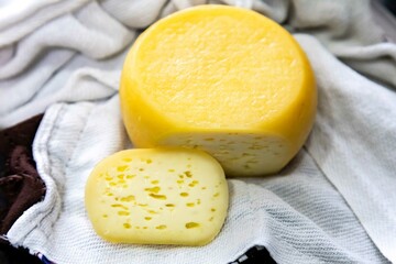 Original Brazilian rustic cheese known as meia cura