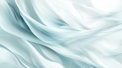 Obraz premium Elegant abstract wave network in pastel blue digital art soft atmosphere aesthetic design fluid motion