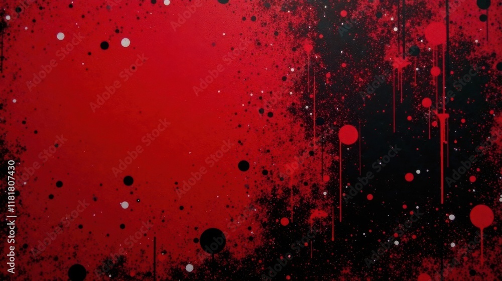 Poster abstract red and black splashes a bold, energetic background for design projects