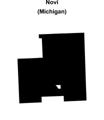 Novi (Michigan) blank outline map