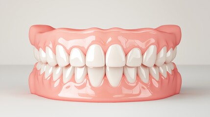 Obraz premium Perfect Smile 3D Render of Human Teeth and Gums