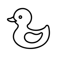 duckling icon, animals line art, animals vector - simple black line art icon of duckling perfect for logos, and animals -themed designs.