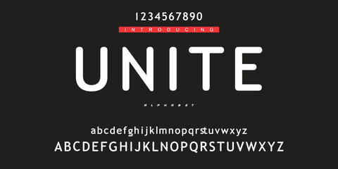 Minimal modern logo alphabet fonts. Typography minimalist urban sana serif digital fashion future creative logos fonts. vector illustration