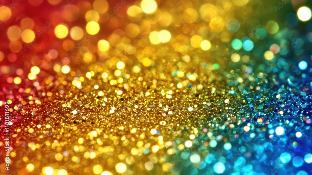Poster vibrant multicolored glitter and bokeh effects abstract art digital creation colorful background cre