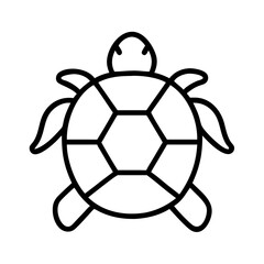 Fototapeta premium tortoise icon, animals line art, animals vector - simple black line art icon of tortoise perfect for logos, and animals -themed designs.
