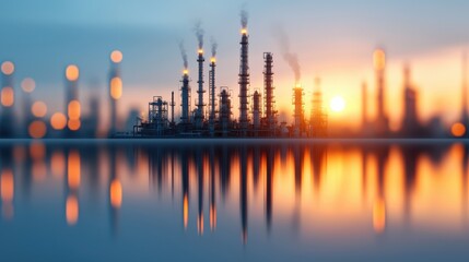 Fototapeta premium Fossil fuel business analytics insights from industrial landscapes