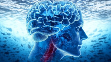 Obraz premium Brain scan displaying patterns indicative of dementia, illustrating the impact of cognitive decline on neural pathways and the importance of early detection and intervention in neurological health.