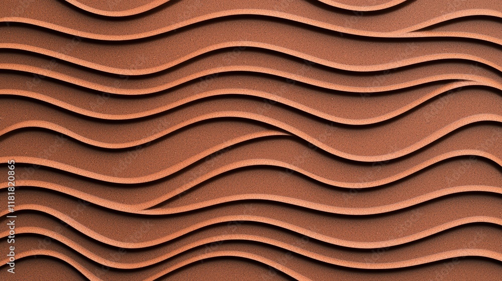 Poster abstract terracotta wave pattern texture background