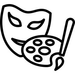 Arts line icon
