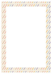 A4 frame with with freehand doodles. Background for trendy design with basic shapes.