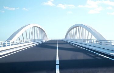 Obraz premium c4d style bridge and sky