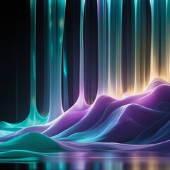 Aurora Glow: Enchanting Northern Lights Wallpaper with Gradient Colors