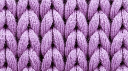 Lavender Knitted Texture - Close-Up of Soft, Chunky Yarn