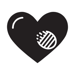  Valentine's Day, American ball vector silhouette illustration