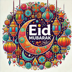 vector eid mubarak, muslim holiday