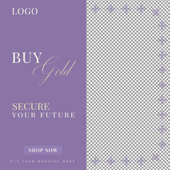 luxury jewelry business advertisement social media post banner, jewellery social media banner template.