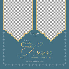 luxury jewelry business advertisement social media post banner, jewellery social media banner template.