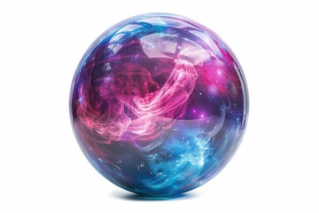 A glowing galaxy with swirling stars and vibrant cosmic clouds in the universe