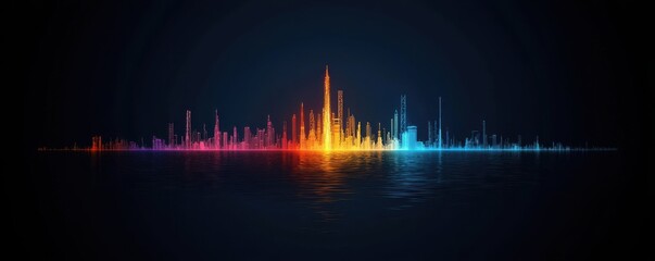 Obraz premium Oil drilling economic trends chart visualization in urban environment