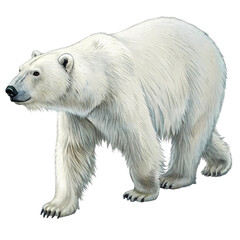 Fototapeta premium Majestic Polar Bear Standing Proudly in the Snow