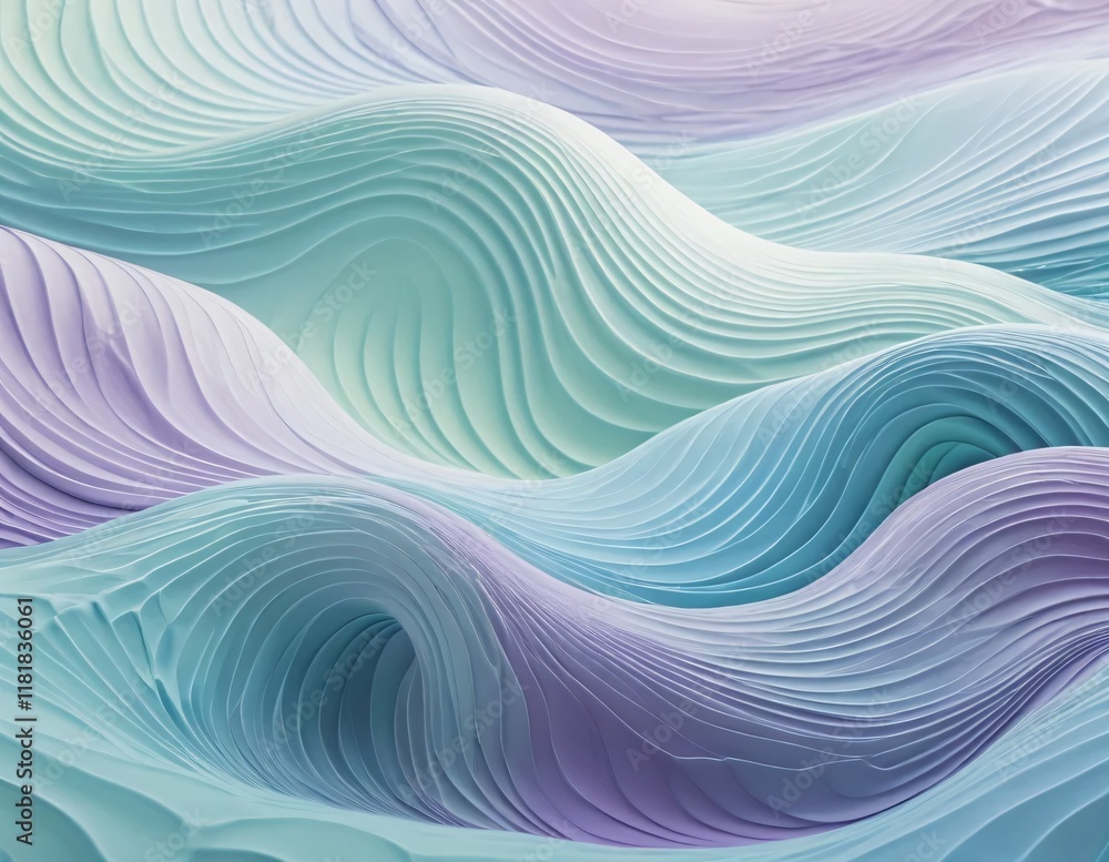 Aufkleber abstract waves that resemble water ripples in another dimension. each layer of ripples has a color g