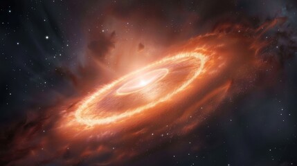 Fototapeta premium A detailed galaxy with twinkling stars and cosmic patterns in deep space.