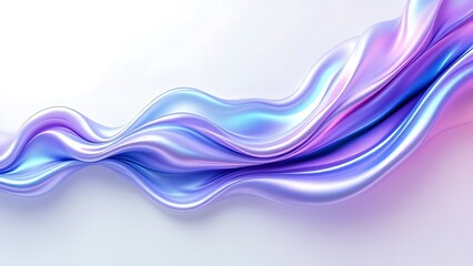 Fototapeta premium Abstract design, wavy glass shape, 3d render