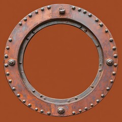 Naklejka premium Rusty circular metal frame.