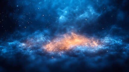 Fototapeta premium Light motion wave abstract blue high resolution hd background