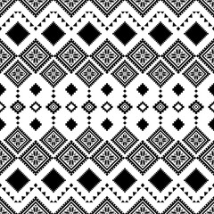 Southwest Aztec geometric Native American Mexican Navajo tribal ethnic boho indian texture ornament seamless pattern fabric black and white design vector for woven textile printing blanket rug carpet 