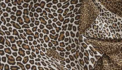 Leopard Print Fabric Texture, Brown and Beige, Fashion Textile