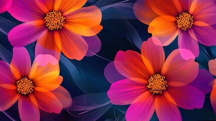 Fototapeta premium Vibrant Cosmos Blooms 